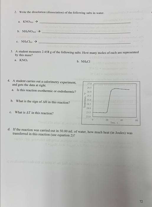 Solved Solution Calorimetry Name Goals Solution