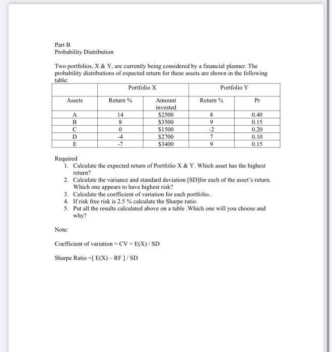 Solved Question Part A The following table contains the | Chegg.com