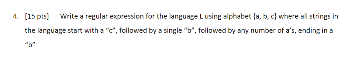 Solved [15 ﻿pts] ﻿Write a regular expression for the | Chegg.com