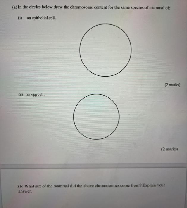 Solved 2. The diagram below shows the chromosomes of a white | Chegg.com