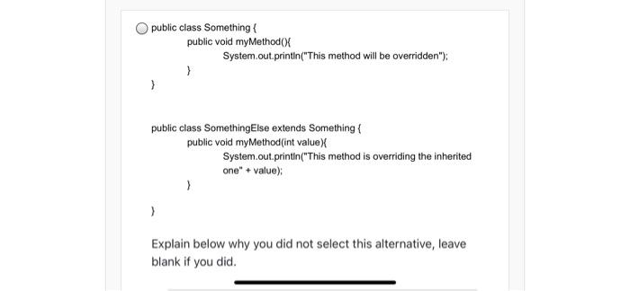 Solved Question #10 - M03Q11 - Overriding methods We have a | Chegg.com