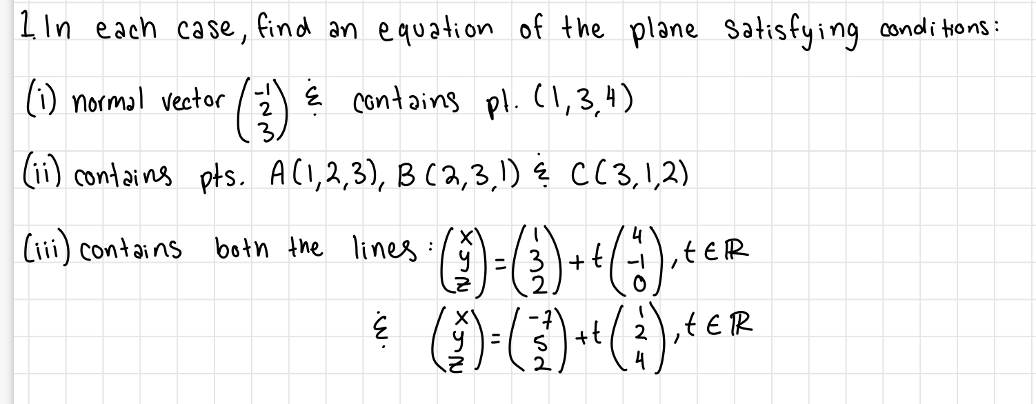 Solved In each case, find an equation of the plane | Chegg.com