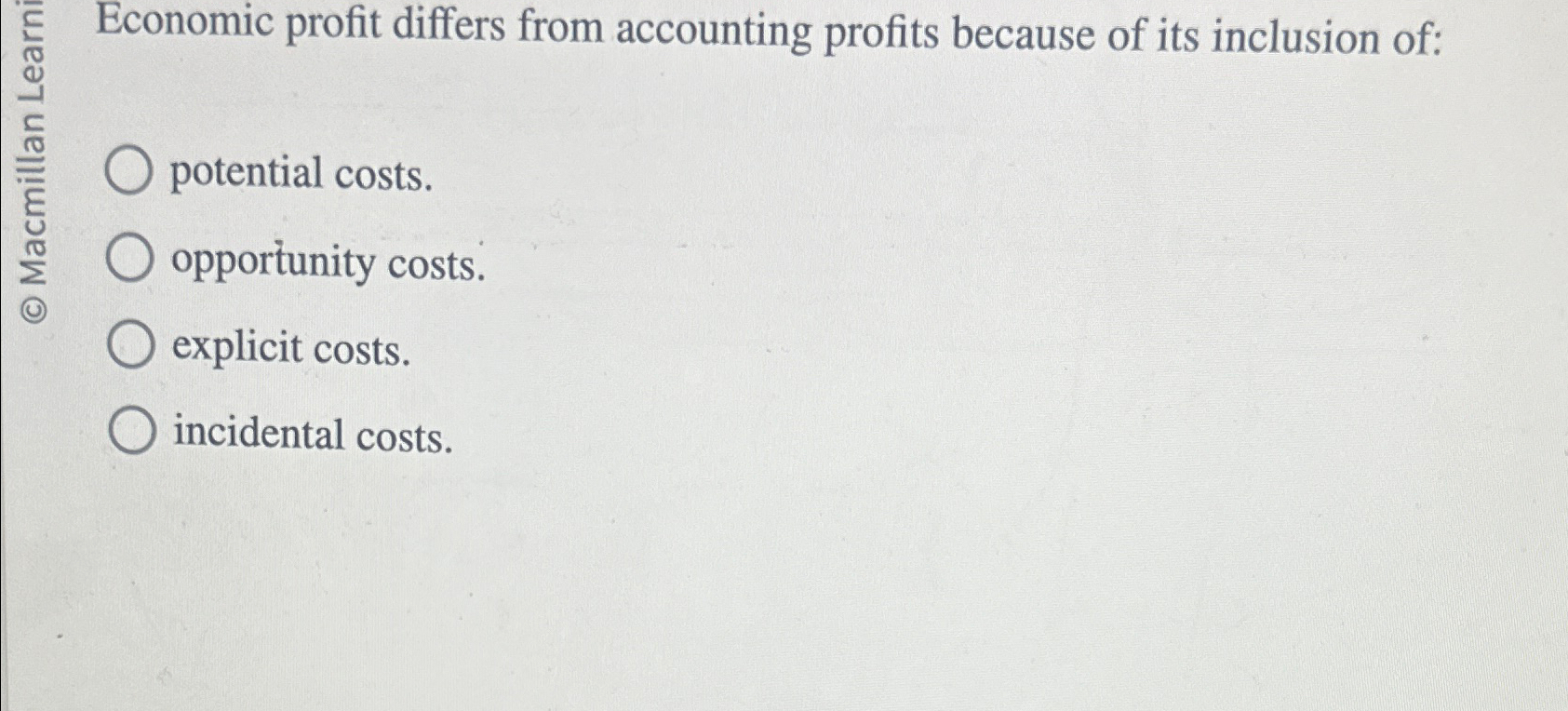 Solved Eσ ﻿Economic profit differs from accounting profits | Chegg.com