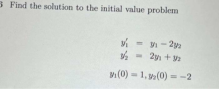 Solved Find the solution to the initial value problem | Chegg.com