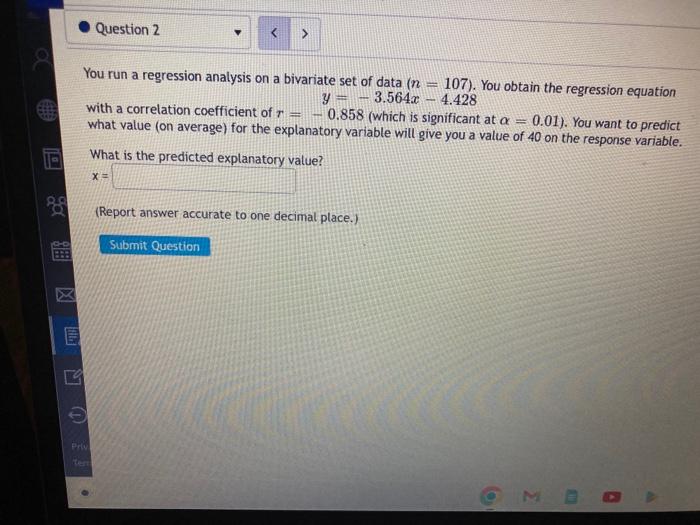 Solved You Run A Regression Analysis On A Bivariate Set Of | Chegg.com