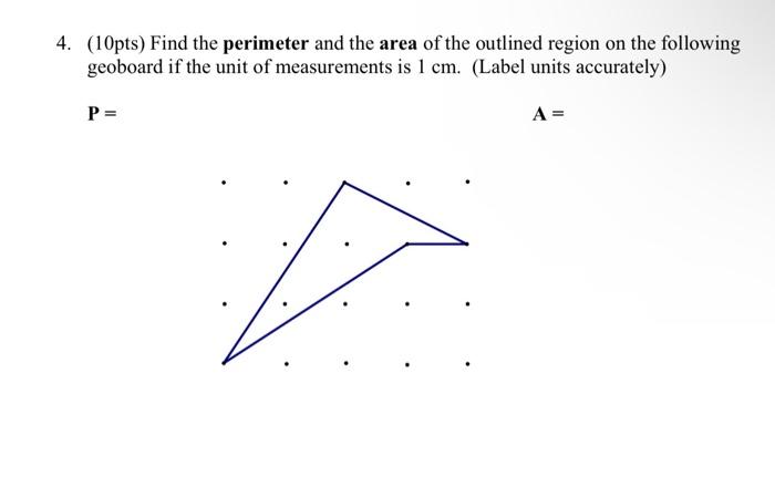 Solved (10pts) Find the perimeter and the area of the | Chegg.com