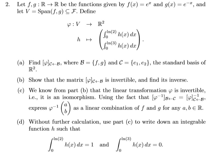 Solved 2 Let F G R R Be The Functions Given By F X E Chegg Com