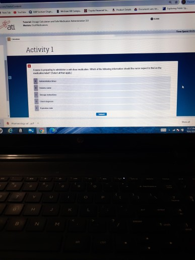 a nurse is preparing to administer a unit- dose | Chegg.com