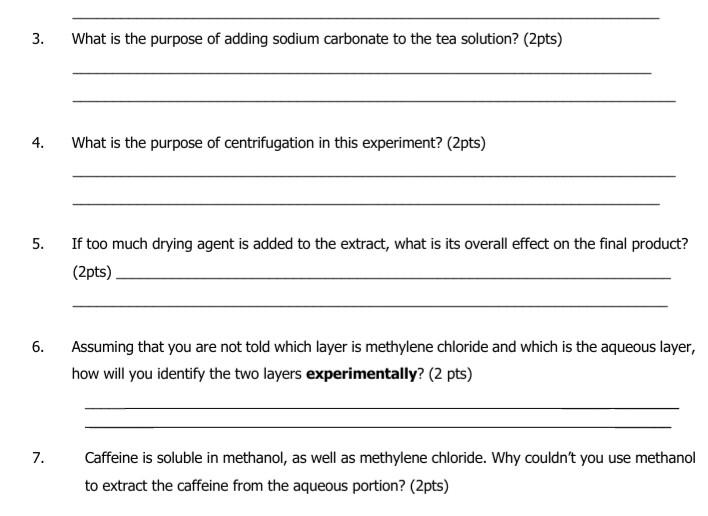 Solved 3. What is the purpose of adding sodium carbonate to | Chegg.com