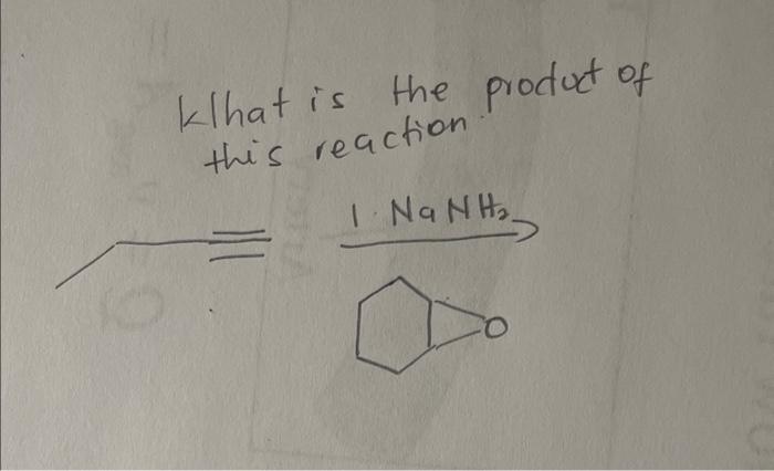 Solved klhat is the product of this reaction | Chegg.com