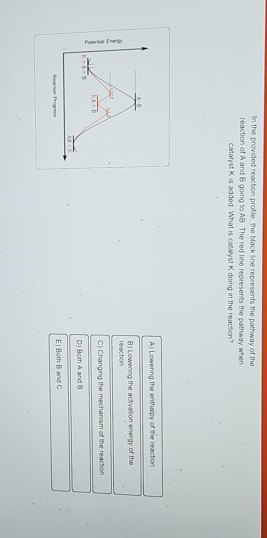 Solved Potential Energy K+A+B A-B K-A+B A-K-B KA + B In The | Chegg.com