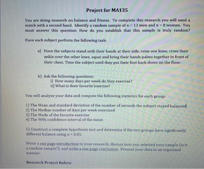 You Are Doing Research On Balance And Fitness To Chegg Com