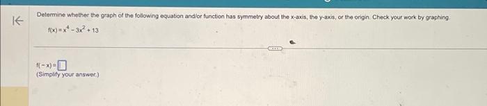 Solved Determine whether the graph of the following equation | Chegg.com