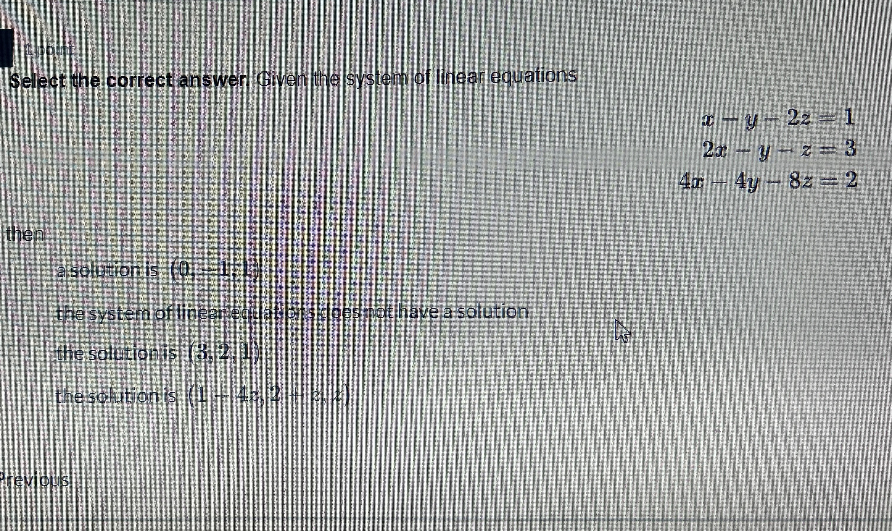 Solved Given the system of linear equations | Chegg.com