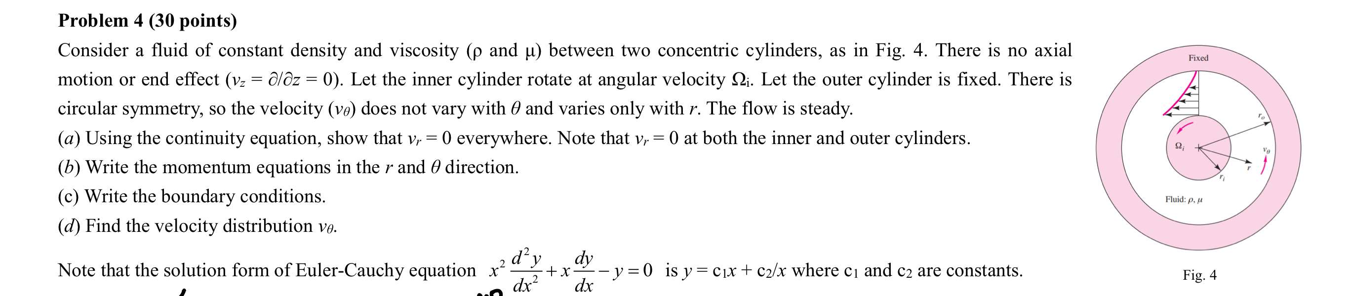 Problem Points Consider A Fluid Of Constant Chegg Com