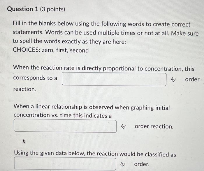 Solved Fill in the blanks below using the following words to | Chegg.com