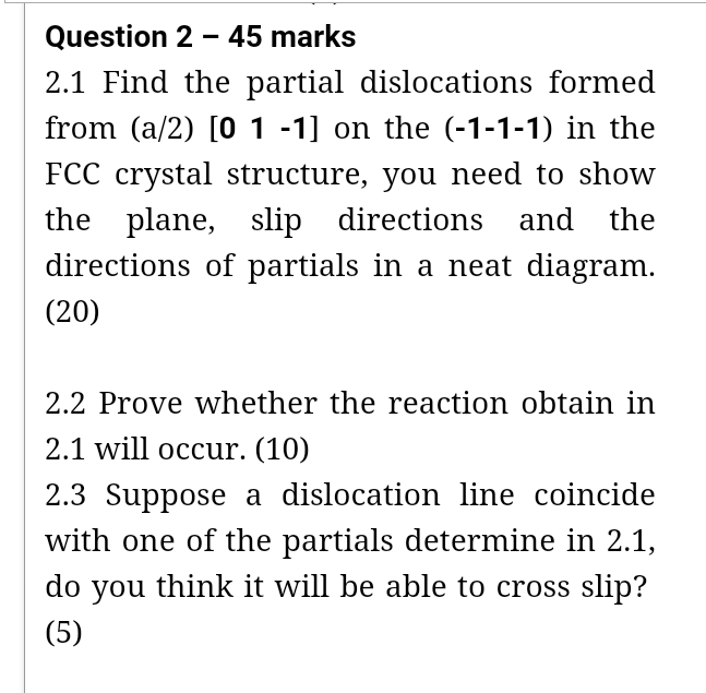 2.3 Dislocations