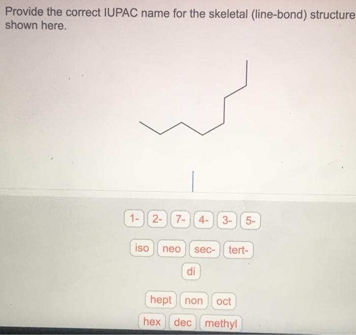 Solved Provide the IUPAC name for the condensed structural | Chegg.com