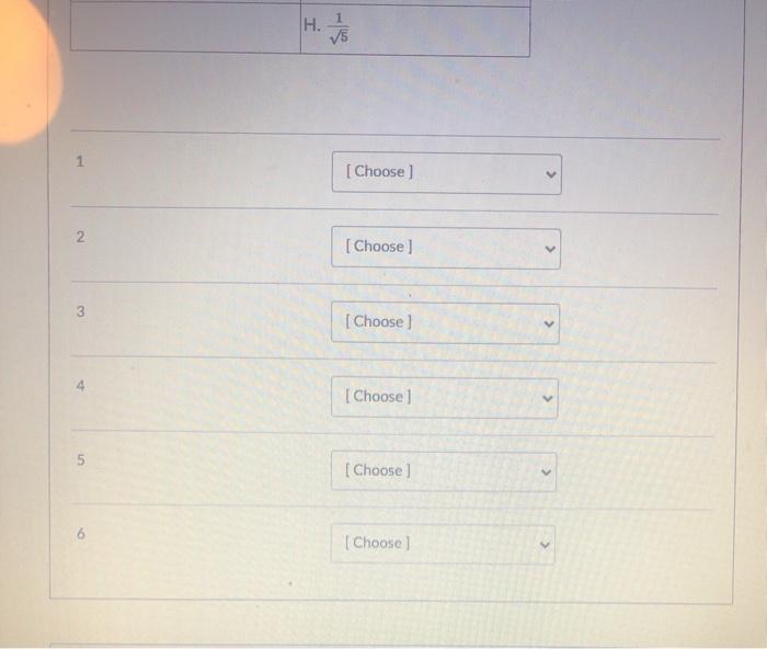 Solved Question 5 12 pts Use the triangle below to match the | Chegg.com
