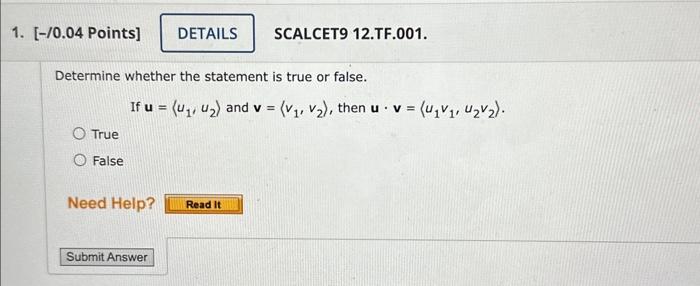 Solved Determine whether the statement is true or false. If | Chegg.com