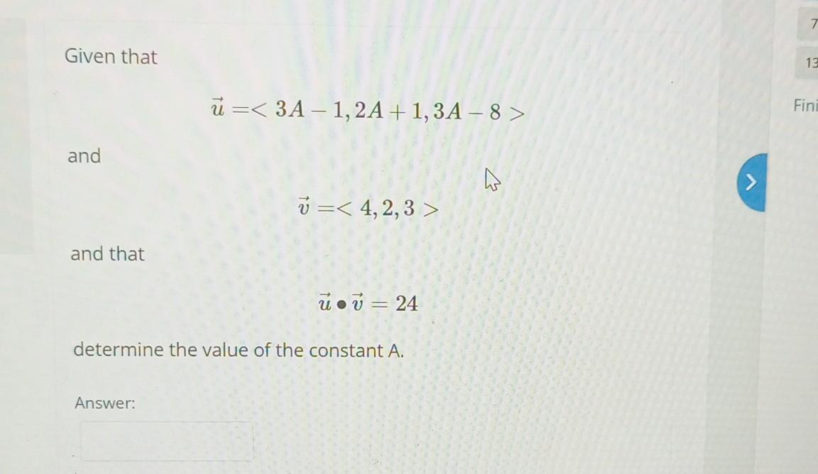 Solved Given that u= and 4 = | Chegg.com