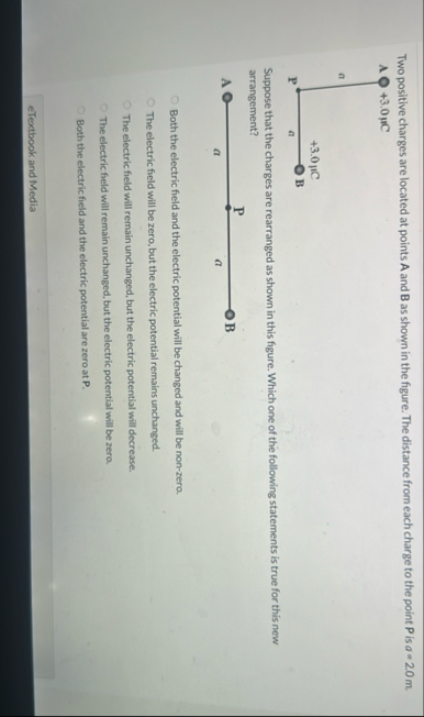 Solved Two positive charges are located at points A and B | Chegg.com