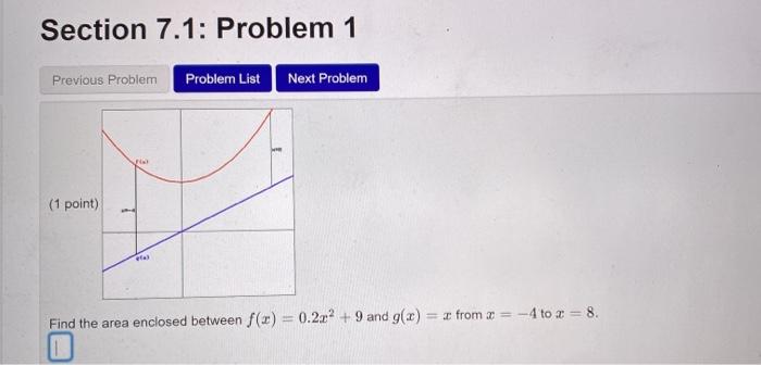 Solved Section 7.1: Problem 1 Previous Problem Problem List | Chegg.com