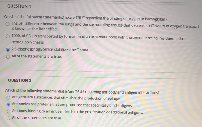 Solved QUESTION 1 Which of the following statement(s) is/are | Chegg.com