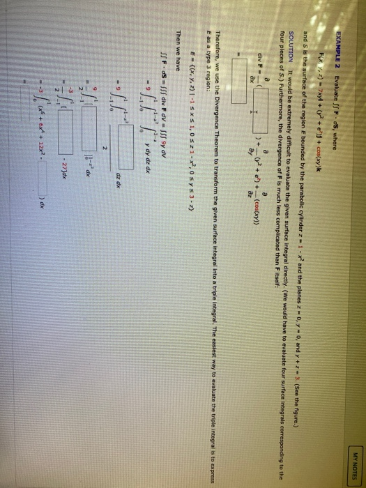 Solved My Notes Example 2 Evaluate Ff Ds Where Fxy Z Chegg Com