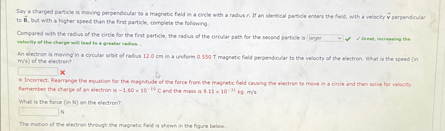 Solved Say a charged particle is moving perpendicular to a | Chegg.com