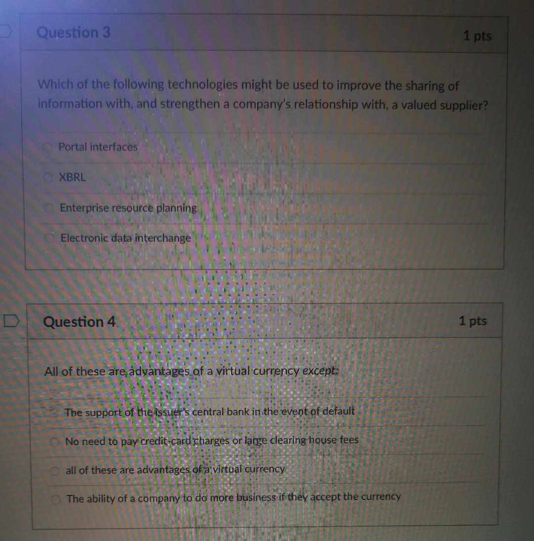 Solved Question 3 1 pts Which of the following technologies | Chegg.com