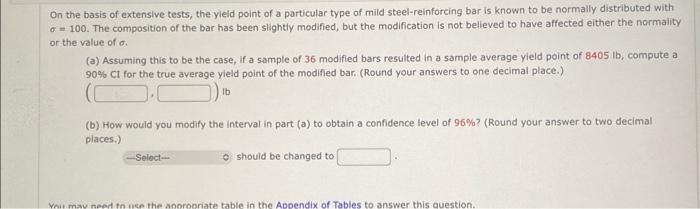 solved-on-the-basis-of-extensive-tests-the-yield-point-of-a-chegg