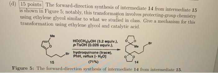 Solved (d) 15 points The forward-direction synthesis of | Chegg.com