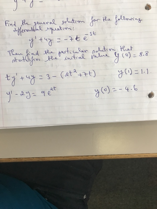 Solved Differentfal Equation Be General Solution For The Chegg Com