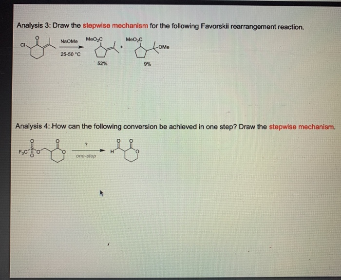 Solved Analysis 3: Draw the stepwise mechanism for the | Chegg.com