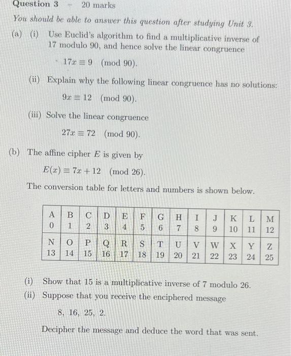 Solved Question 3−20 marks You should be able to answer this | Chegg.com