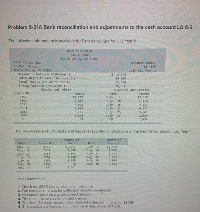 Bank Reconciliation – Property Vista Support