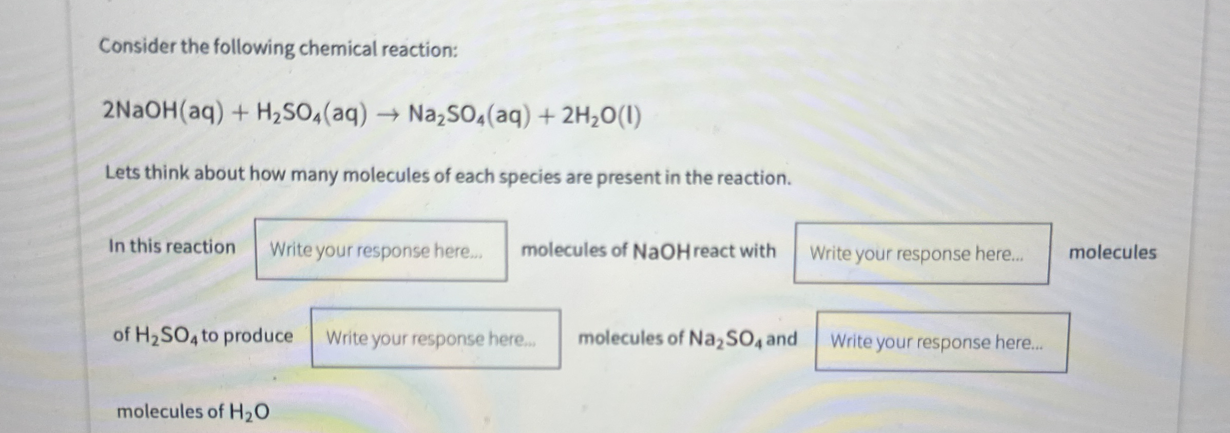 Solved Consider the following chemical | Chegg.com