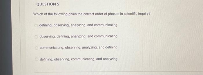 Solved Which of the following gives the correct order of | Chegg.com