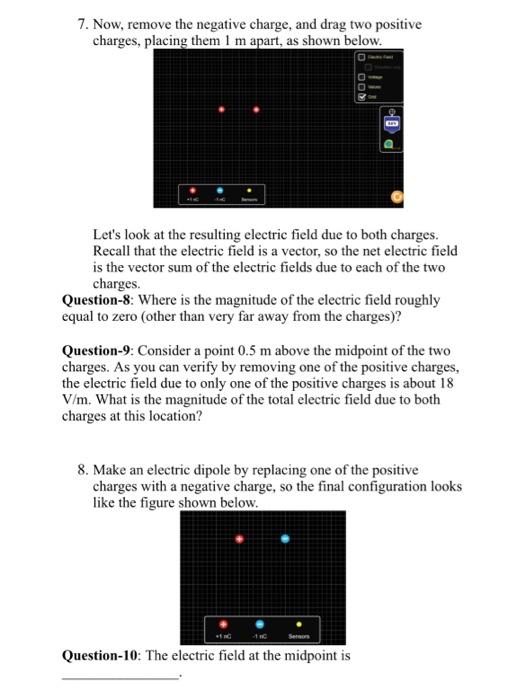 Solved 7. Now, remove the negative charge, and drag two | Chegg.com