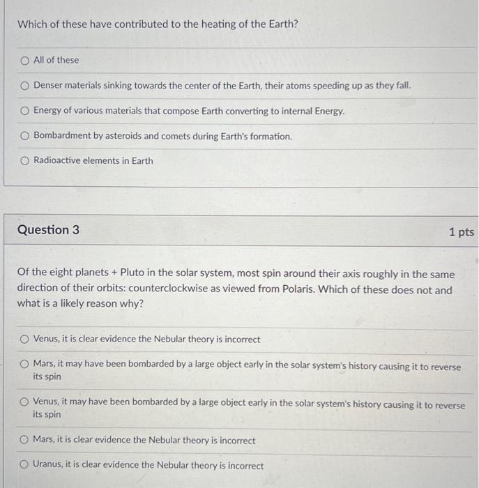 Solved Which of these have contributed to the heating of the | Chegg.com