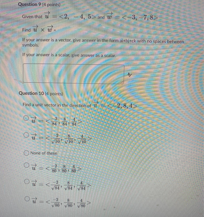 Solved Question 7 (4 Points) Evaluate The Given Determinant. | Chegg.com