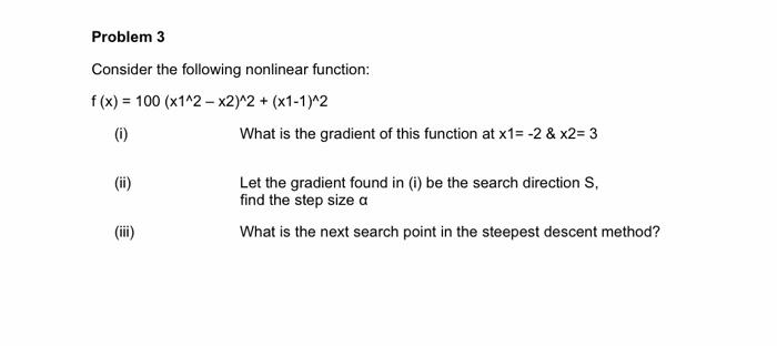 Solved Consider the following nonlinear function: | Chegg.com