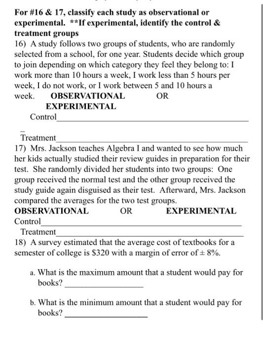 Solved AMDM Unit 3 Test Review Name 1. Control Group A.