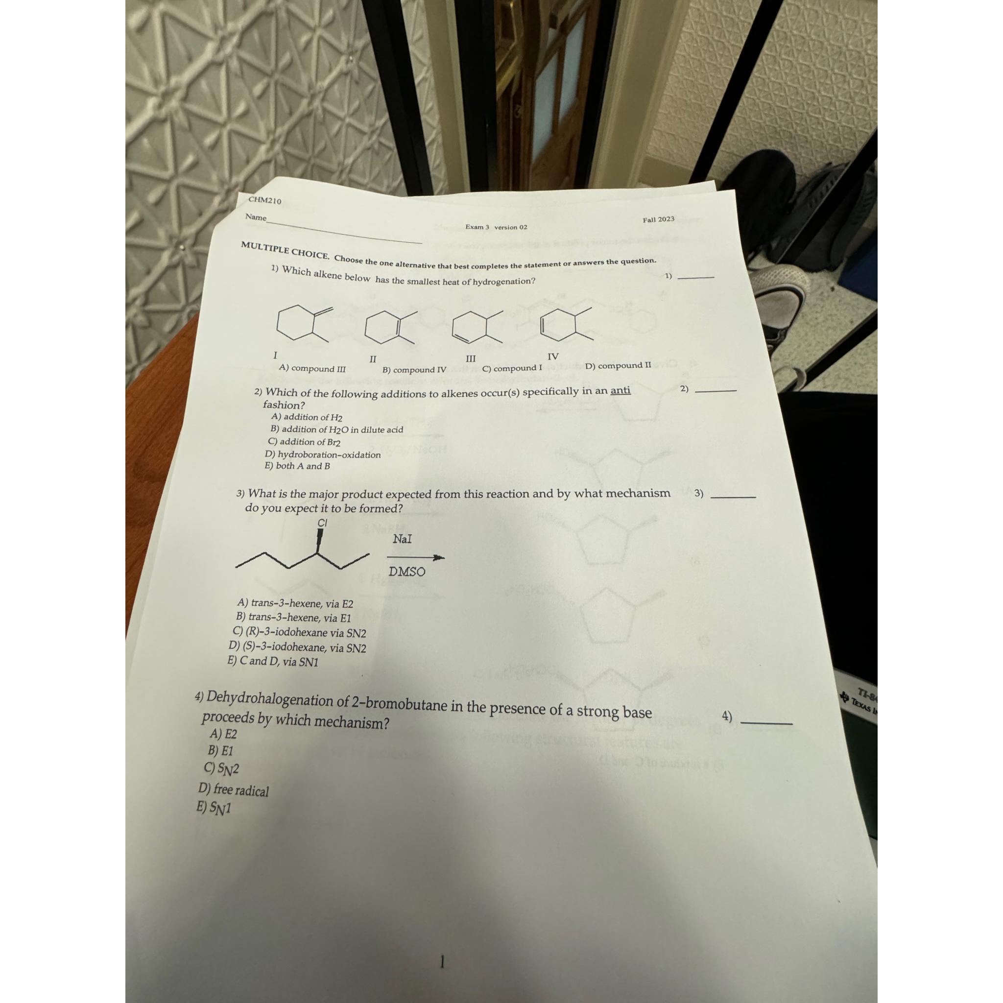 Solved IA) ﻿compound IIIIIB) ﻿compound IVIIIIVC) ﻿compound | Chegg.com
