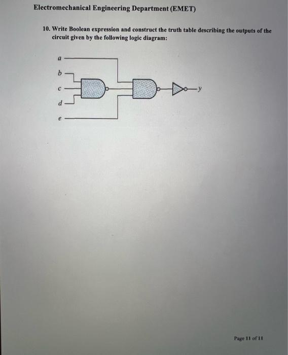 Solved 9. Draw The Logic Diagram Corresponding To The | Chegg.com