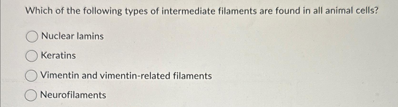 Solved Which of the following types of intermediate | Chegg.com