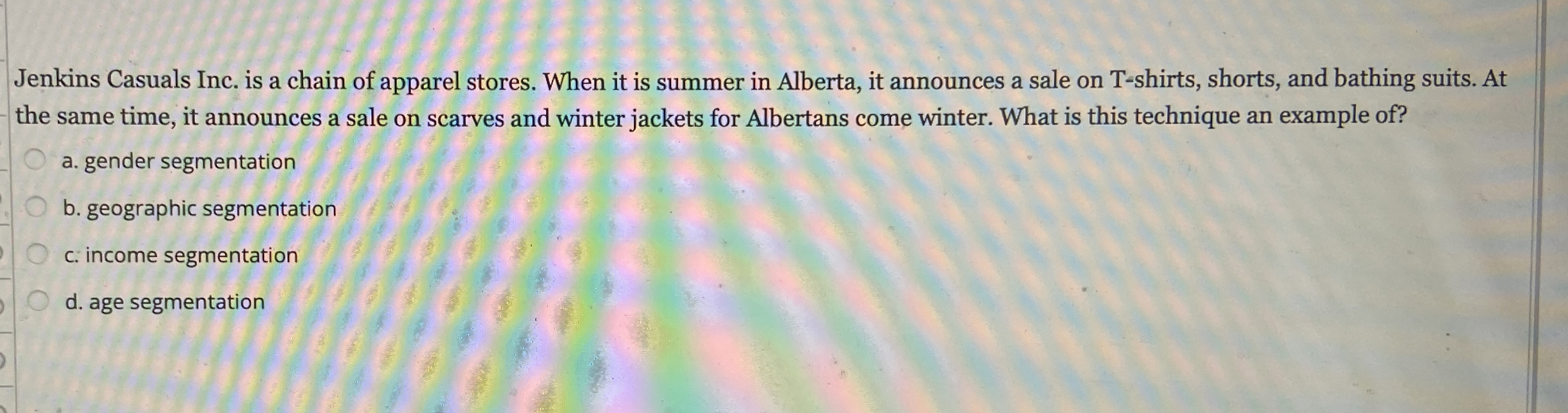 Solved Jenkins Casuals Inc. is a chain of apparel stores.