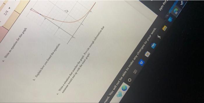 Solved a. Write an equation for this graph. b. Explain how | Chegg.com