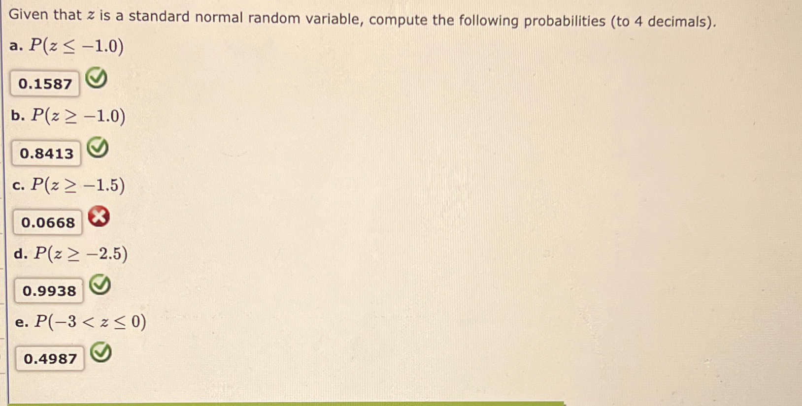 Solved Given That Z ﻿is A Standard Normal Random Variable, | Chegg.com